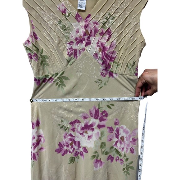 Vintage Romantic Fully Lined JG Hook Sleeveless Floral Midi Dress 90s Y2K Sz 6P - Picture 12 of 12